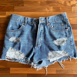 DNA denim high waisted shorts